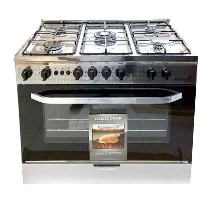 Falcon Gas Oven Size 90×60 cm, 5 Burner,self-ignition, full safety, Steel - FGC9060SF.swsg
