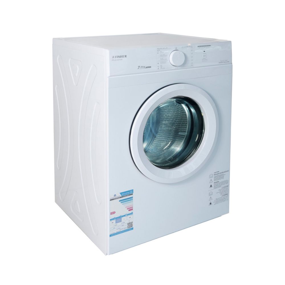 Fisher Dryer, 7 Kg, Air Dry, White - FFLD-V070W