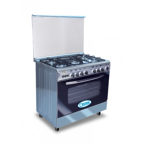 Crony Gas Cooker Size 60x90 cm, Full safety, 5 Burners, Egyptian Industry, Steel- FIRE