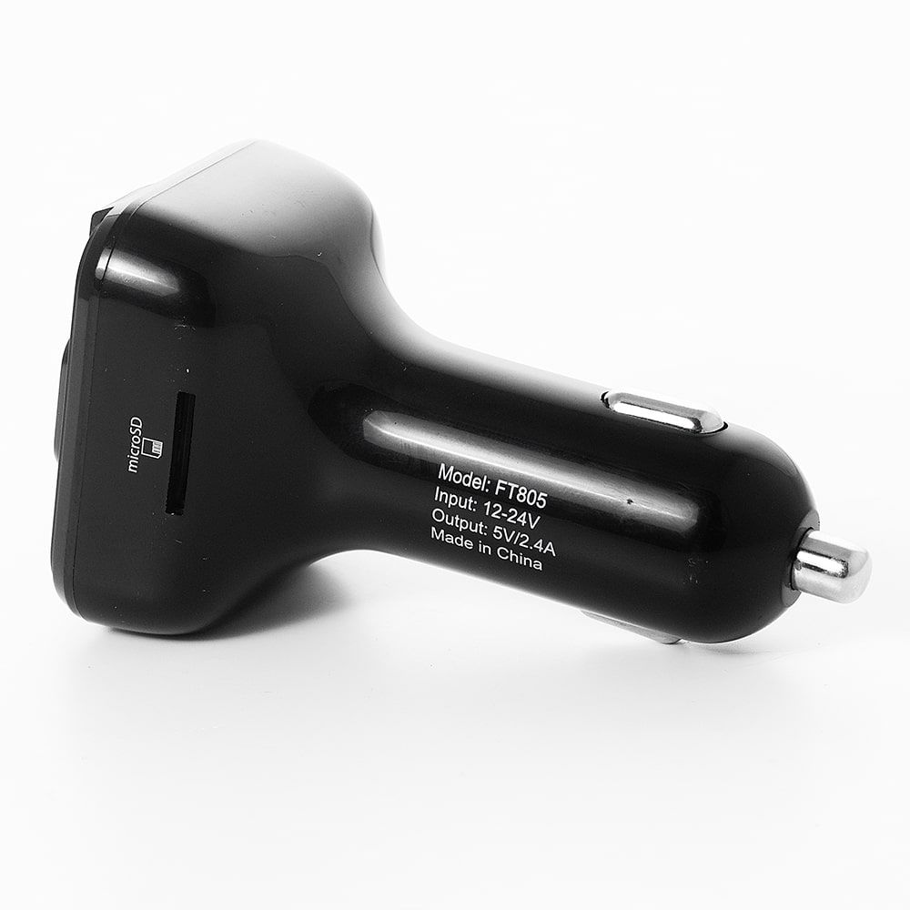 2B Blutooth FM Transmitter Car Charger 2.4 A, Black,FT-80-5