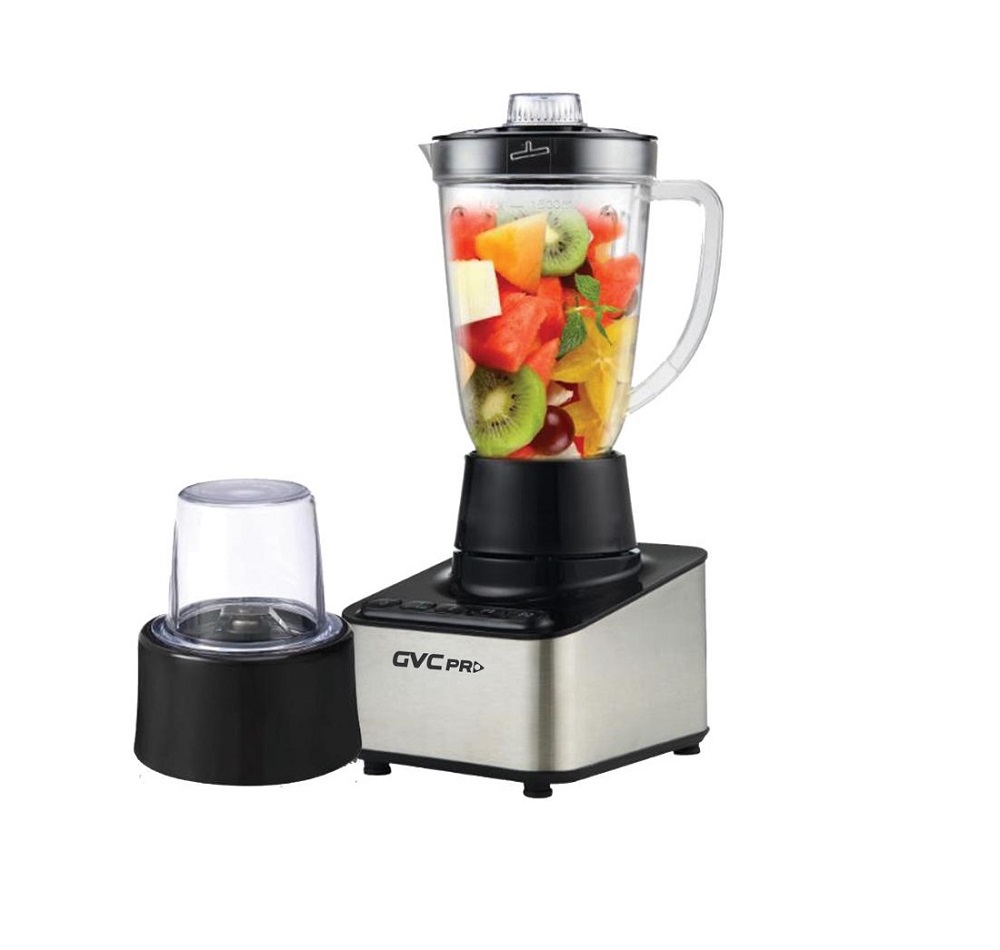 Gvc Pro Blender, 2 In 1, 600 W, 1.5 L With Grinder, Two Speeds, Silver, Gvcbl-599