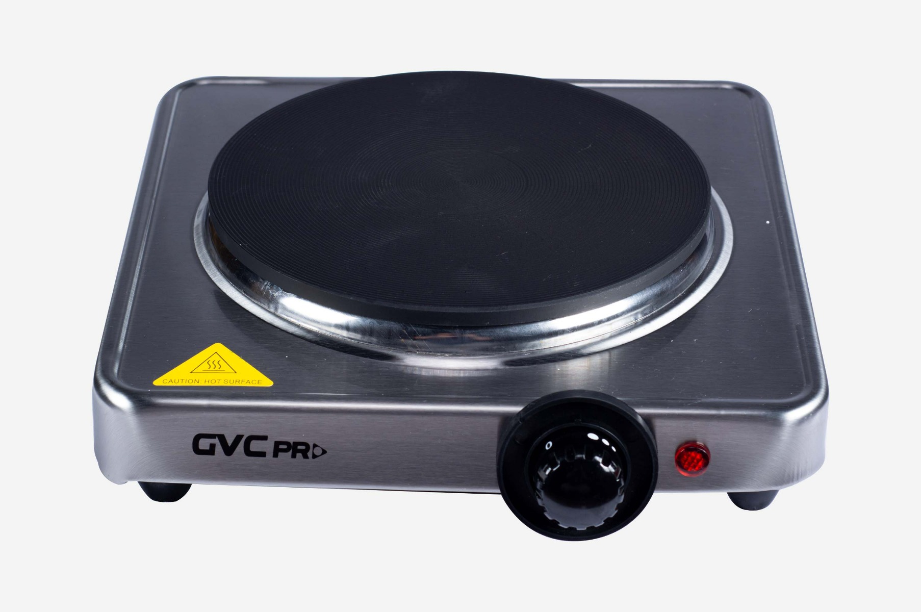 GVC Pro Electric Single Hot plate 1500W Single Hot plate , Silver - GVCHP-100S