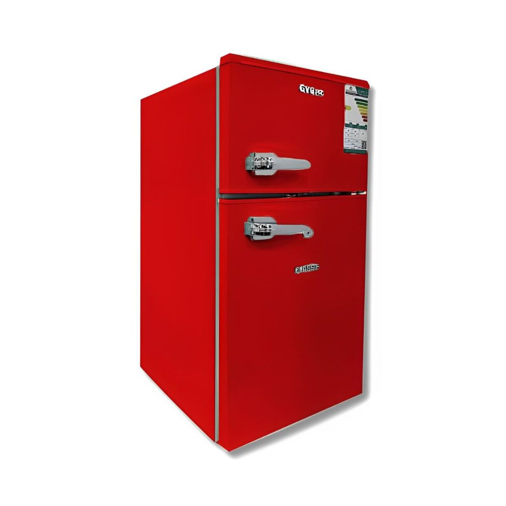 Gvc Pro Two-Door Refrigerator, 3 Feet, 85 L, Red, Gvrg-199