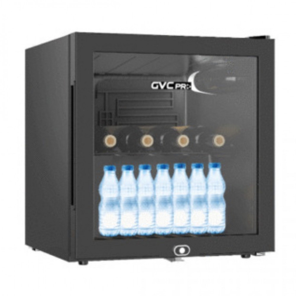  GVC Pro Glass Display Refrigerator, 50L, Black, GVRG-75 