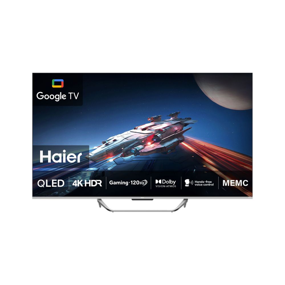 HAIER TV,QLED,65Inch, (SMART AI-4K UHD - Google TV - Gaming 120Hz - HDMI 2.1, Bluetooth 5.1 - Dolby Vision and Audio - HDR10),H65S800UX 
