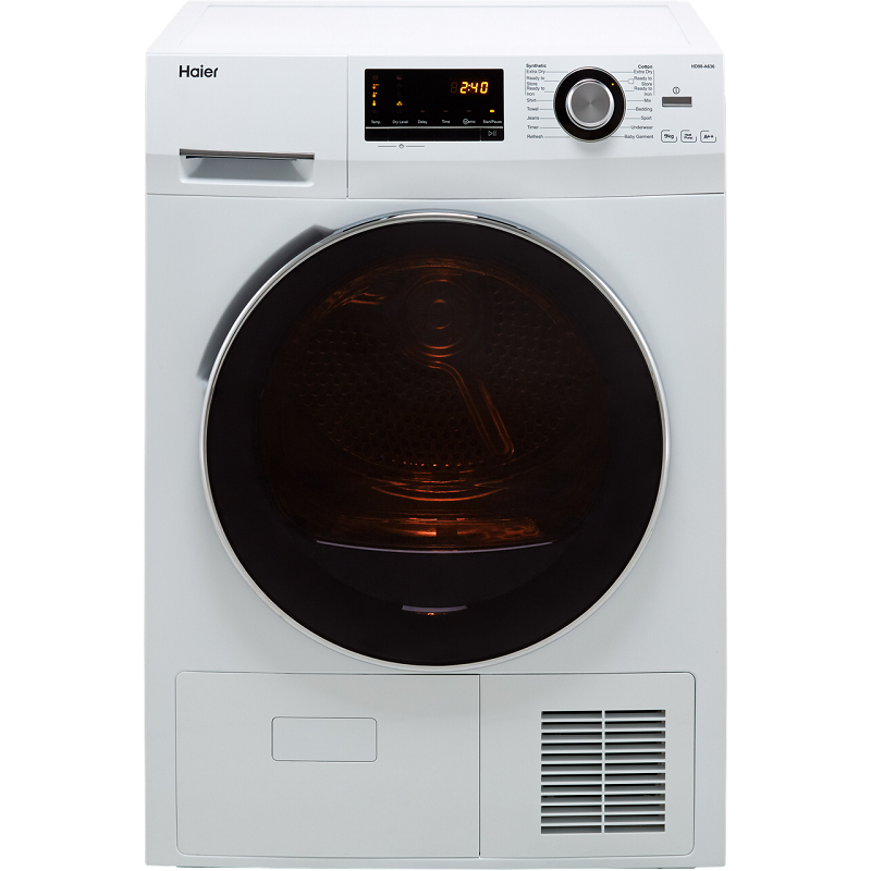 Haier Dryer Front Load 9 Kg, condensation, Chinese Industry, White - HD90-A636