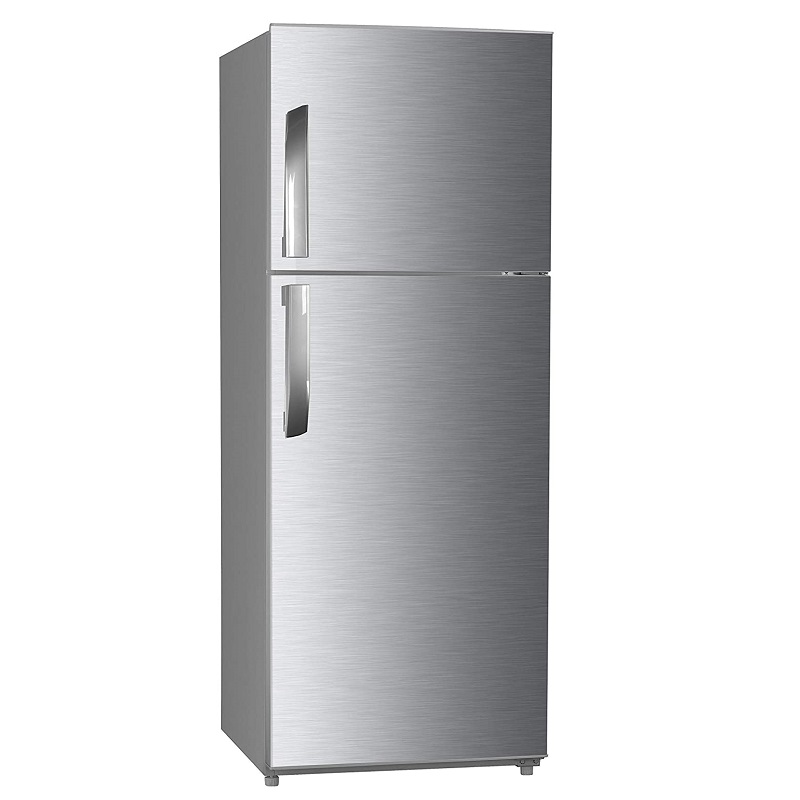 HAIER Refrigerator Double Door 14.9 Feet, 420 Liter, Chinese Industry, Silver Glass - HRF-480NS-2