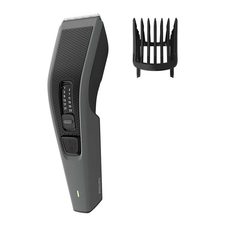 PHILIPS Shaver Hair Clipper, Stainless Steel Blades, 13 Length Settings, 75 Min. Wireless Use, Gray - HC3520/13