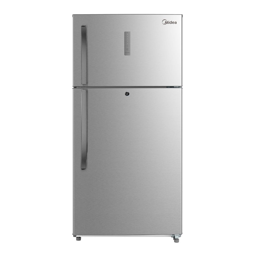Midea 2 Door Refrigerator 23 Cu.Ft, 650 Liter, Low Noise,Inverter compressor, Steel – HD848FS1