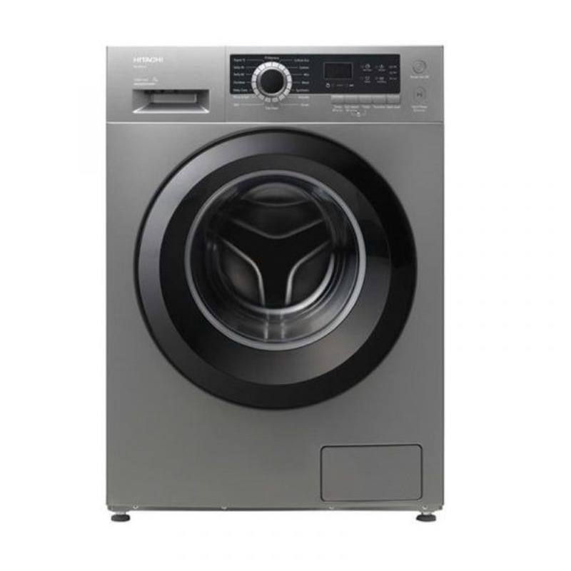 HITACHI Automatic Washing Machine Front Load, 75% Drying, 8 kg, 1200 cycles, 16 programs, Silver - BD-80CVE