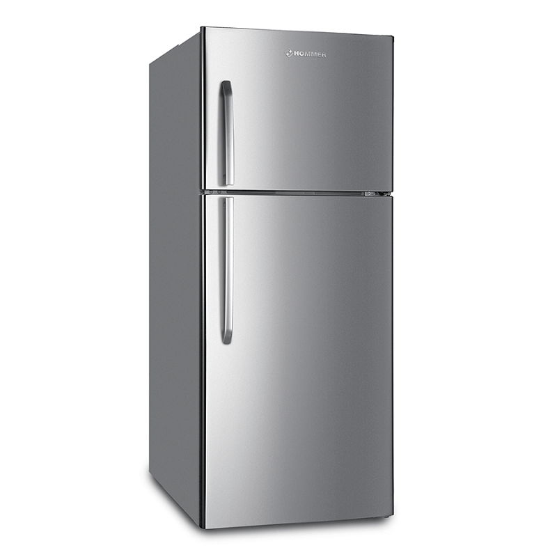 HOMMER Double Door Refrigerator 168 Liter, 5.9 Feet, Silver - HSA402-06
