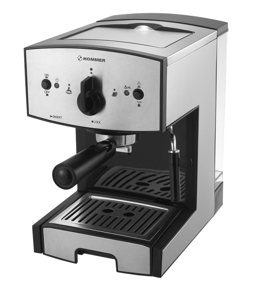 Hommer Coffee Maker 1.25L, 15bar, 1250W up to 1470W,  Digital, Silver - HSA241-05