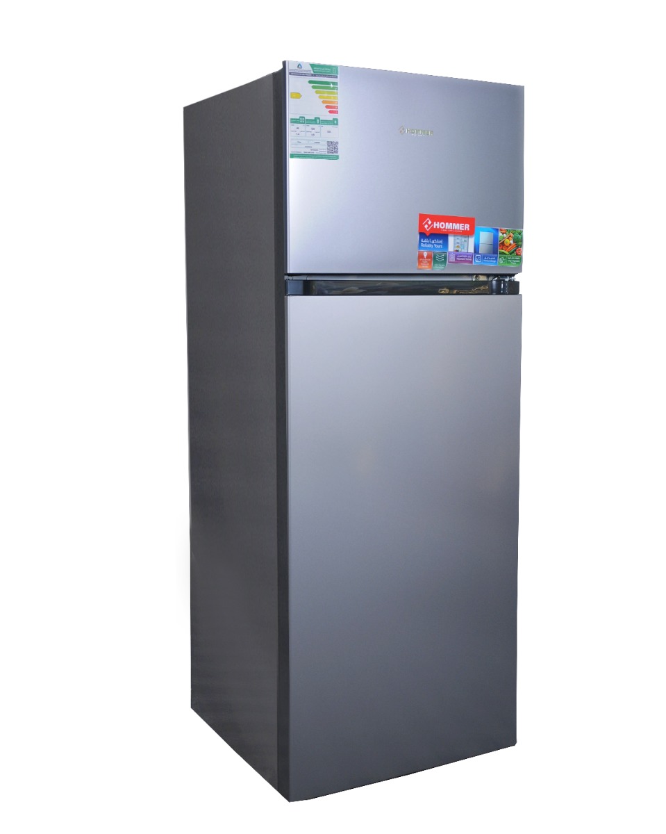 Hommer Refrigerator 2 Door 7.2Cu.Ft, 205 Litre, Silver - HSA402-11