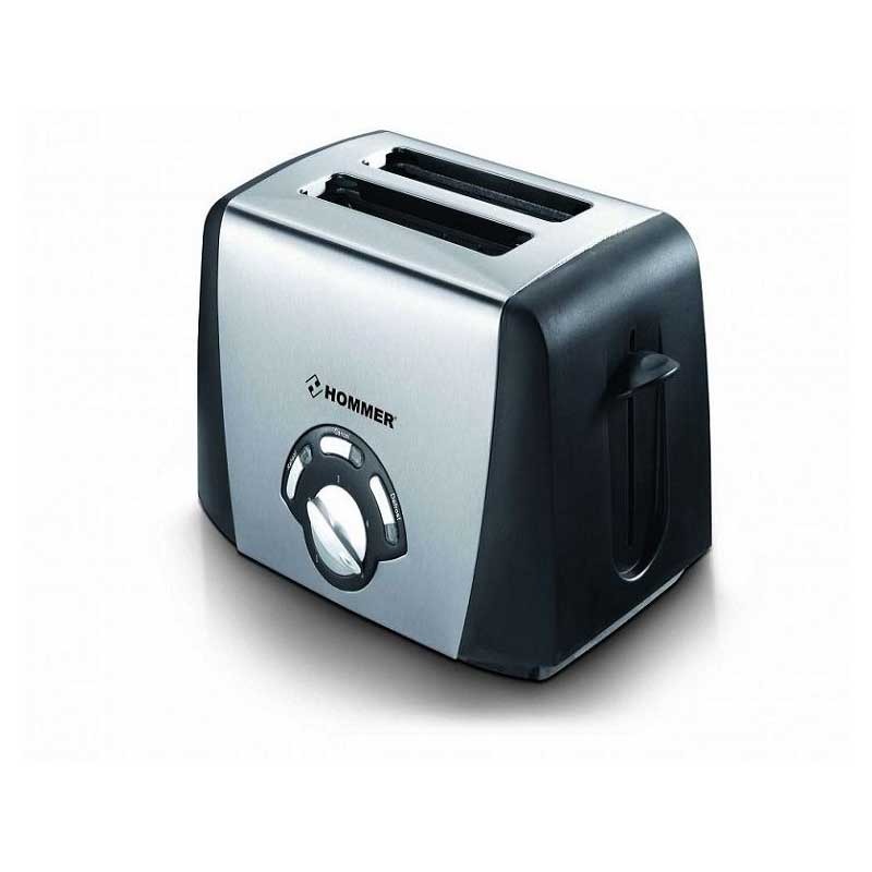 HOMMER Toaster, 2 slice, 850 W, Stainless Steel - HSA206-03