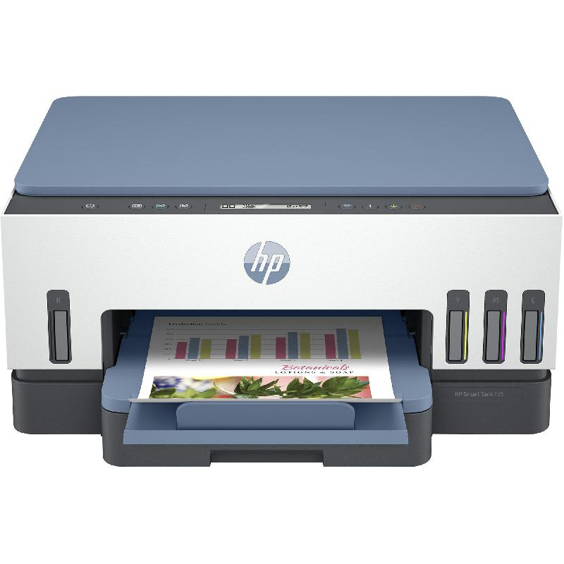 HP Printer  Wireless All-in-One Multi-function Machine, Copy,Print,Scan, White - Smart Tank 725