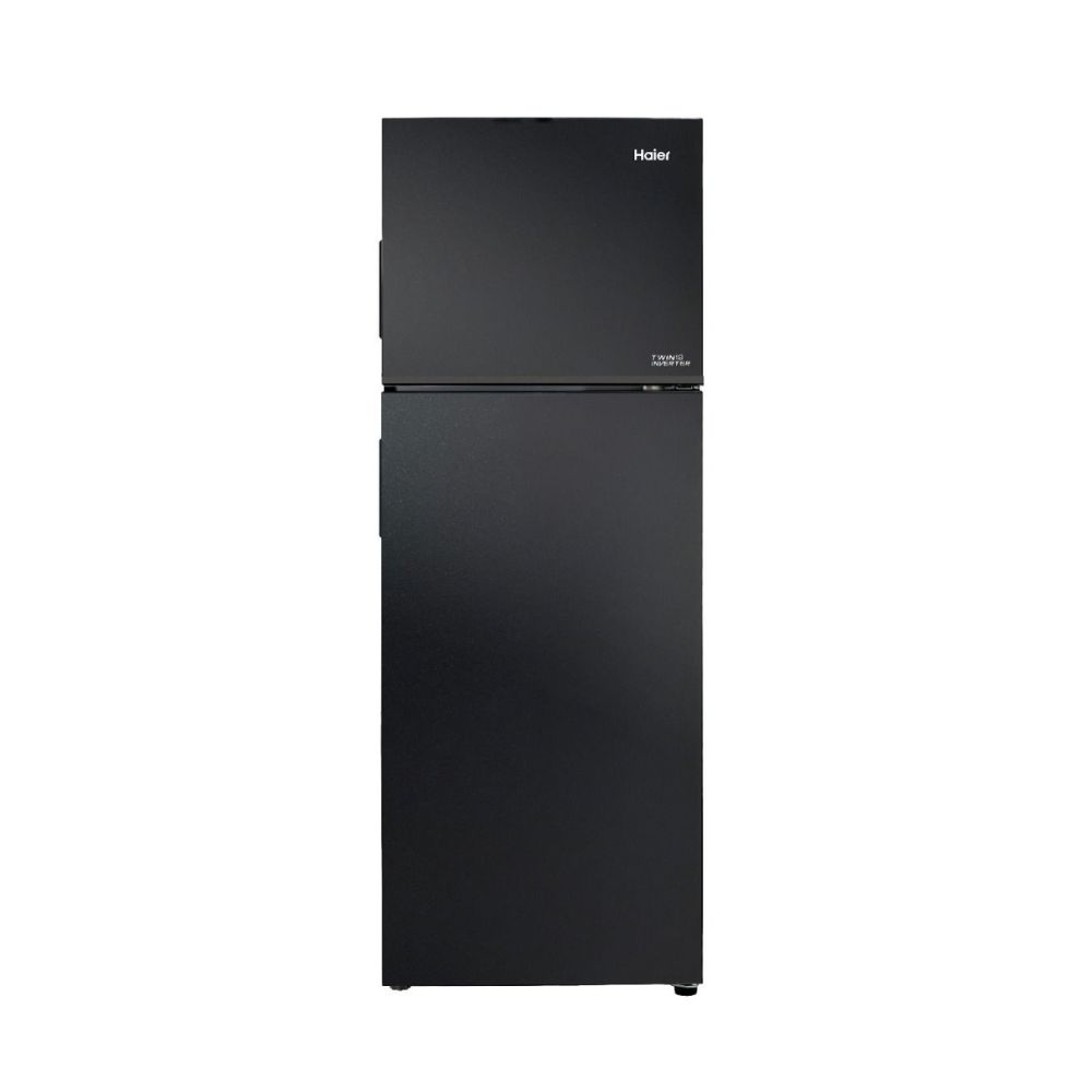 Haier two-door refrigerator, 11.7 feet (capacity 333 litres, inverter), black, HRF-355BS