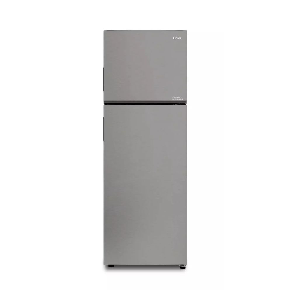 Haier two-door refrigerator, 11.7 feet (333 liters capacity, inverter), steel, HRF-355NS