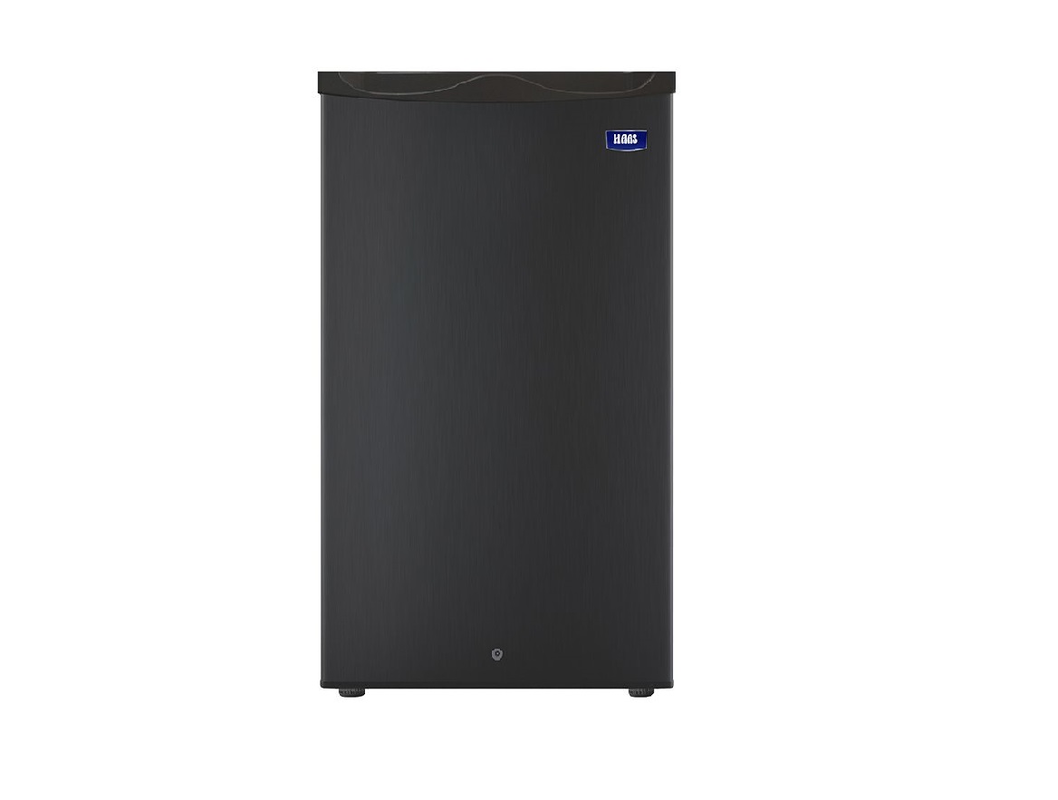 HAAS Refrigerator, Single Door, 91L, 3.2 Cuft, Silver - HRK105SN