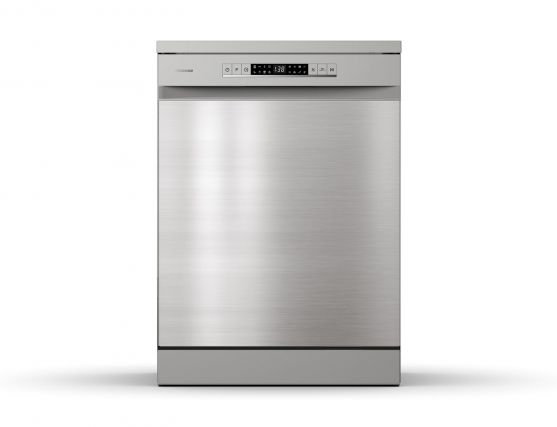 Hisense Dishwasher, 2 Layers, 15 Place Settings, 6 Programs, Steel - HS623E90XSA