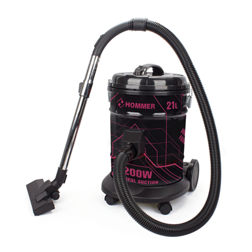 HOMMER Vacuum Cleaner Barrel, Capacity 21 L, Black - HSA211-06