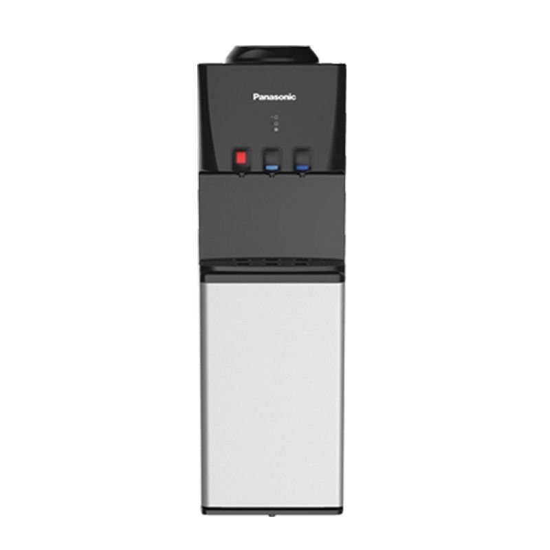 PANASONIC Stand Water Dispenser 3 Taps Hot/ Cold/ Regular, Top Load Bearing, Child Safety Lock, Silver&Black - SDM-WD3128TG 