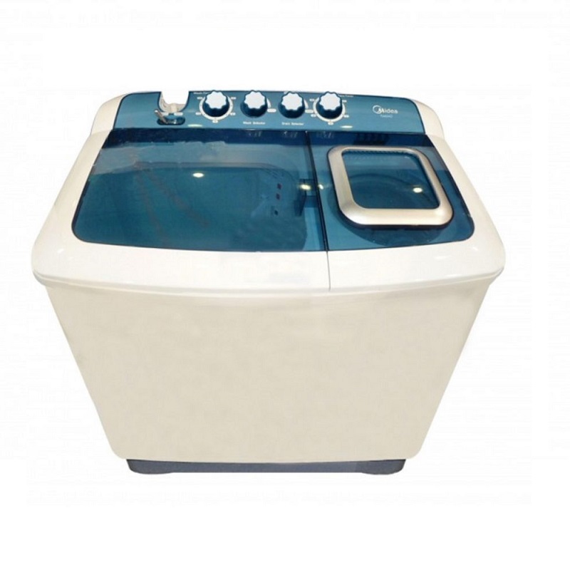 MIDEA Twin Tub Washing Machine, 14KG, Drying 10KG, White - TW140AD