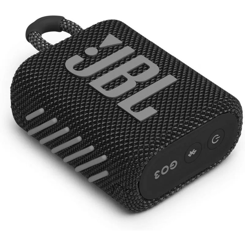 JBL GO3 Portable Bluetooth Speaker - JBLGO3BLK - Swsg