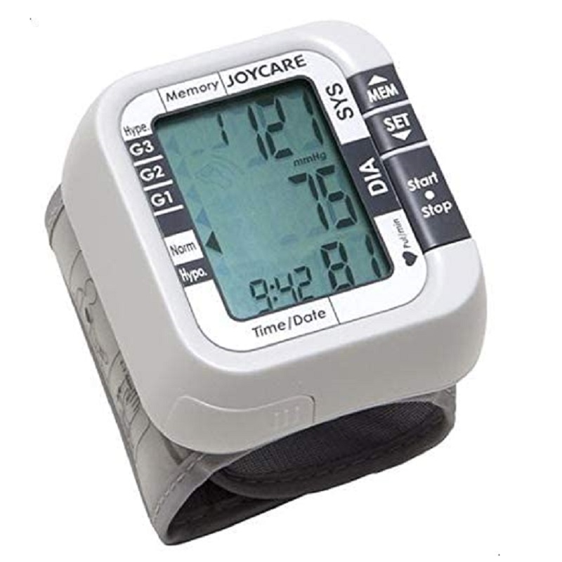 شاشة رقمية جوي كير مراقبة ضغط الدم، شاشة ال سي دي، عرض متزامن للضغط و النبض، ابيض - jc-110