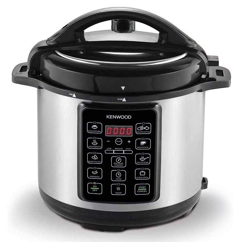 KENWOOD Pressure Cooker 1000W, 6 Liter, 14 in 1, LED Digital Display, 14 Cooking Programs, Non-Stick Pot, Gray - OWPCM60.000SS
