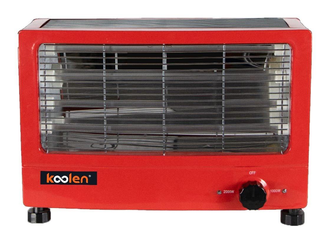 KOOLEN Electric Heater 2000W capacity, 3 temperature levels, 4 quartz tubes, steel frame, Red - 807102041