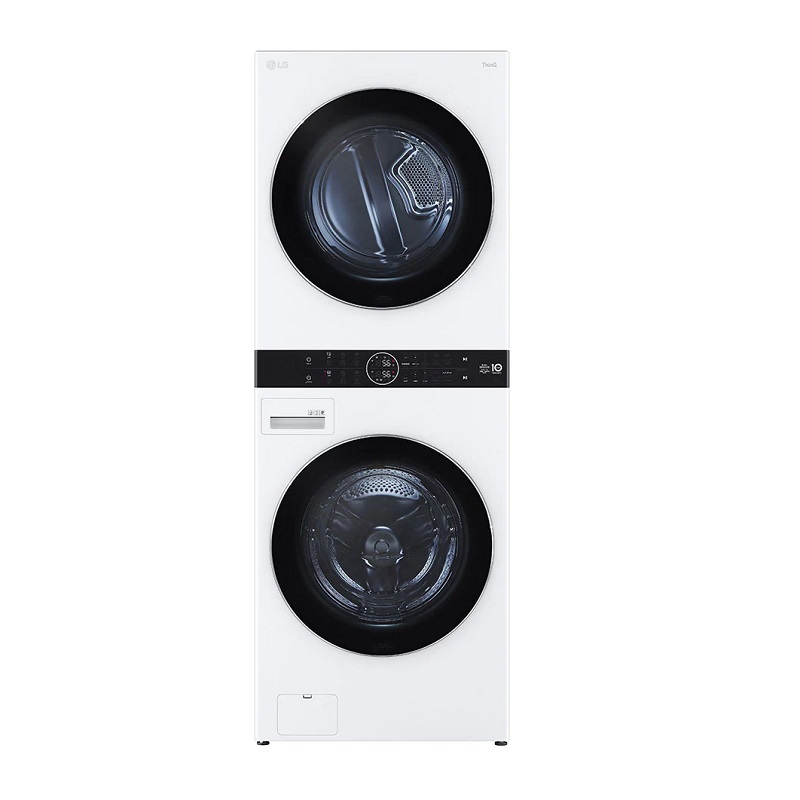 LG Automatic Washing Machine Front Load 21 Kg, Built-in 16 Kg Dryer, Drying 100%, One Front Loading Unit with Center Control Panel, Korean Industry, White - WK2116WHT