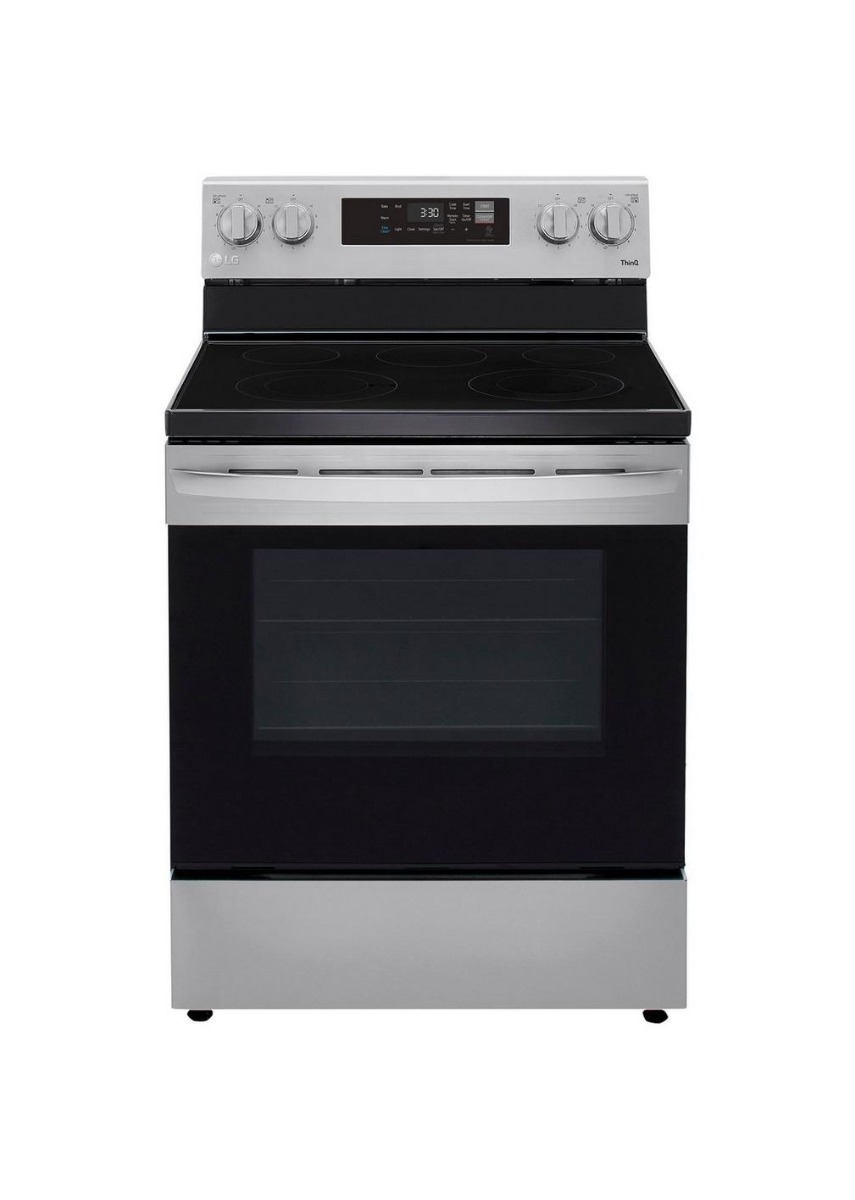 LG Ceramic Electric Oven Size 65 x 76 cm, 5 electric burners, Steel - LREL6321S 