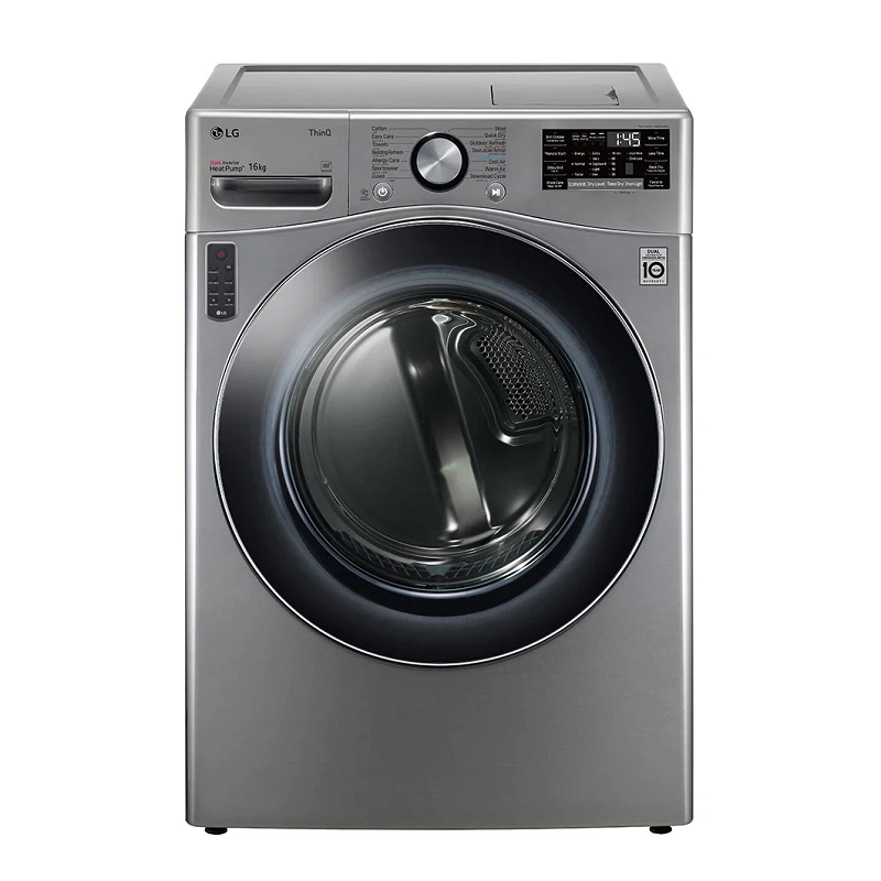 LG Dryer 16 Kg Condensing, Dual Inverter Dryer, Sensor Drying, Allergy Care, Wifi, Korean Industry, Silver Steel - RH16U8EVCW