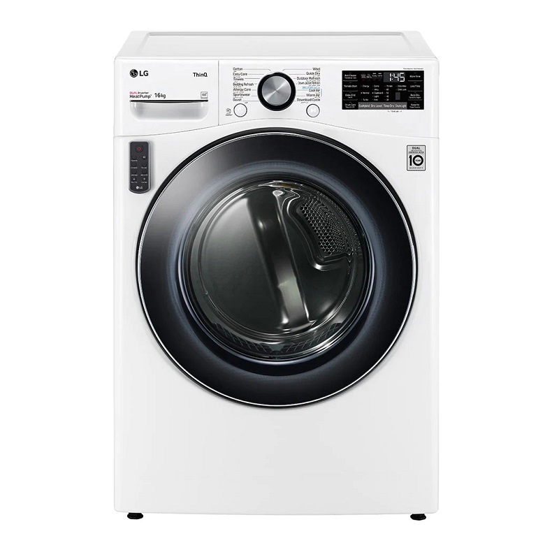 LG Dryer 16 Kg, Condensing, Dual Inverter Dryer, Drying Sensor, Allergy Care, Wifi, Korean Industry, White - RH16U8AVCW 