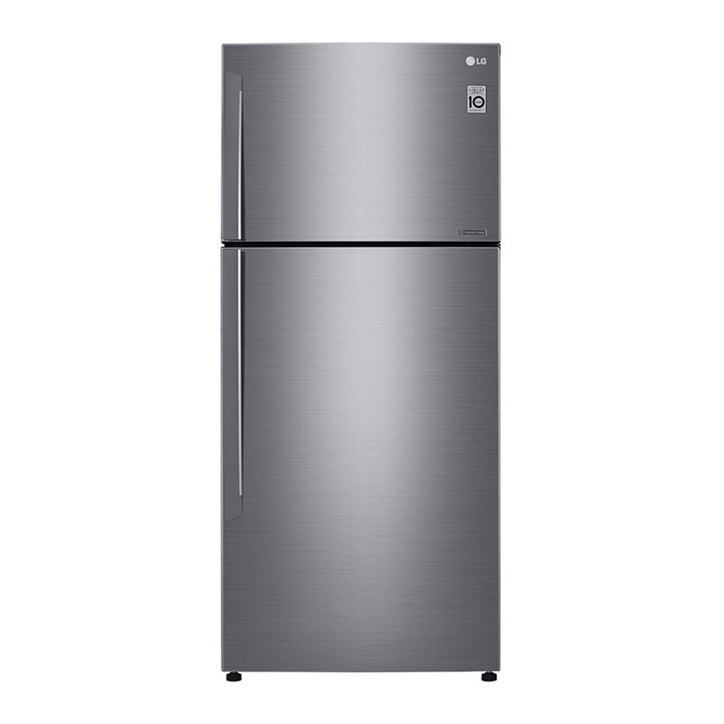 LG refrigerator 20.9 Ft, Two Doors ,Top Freezer, 592L, silver - LT22CBBSLN
