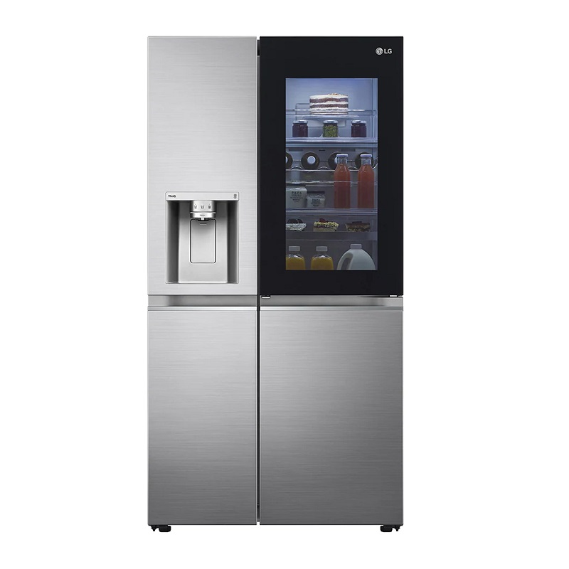 LG Side by Side Door Refrigerator 21.7 Feet, 617 Liters, Hollow Handle, Hygen Fresh, Wi-Fi, Liner Compressor, Chinese Industry, Silver - LS25HVLVLV