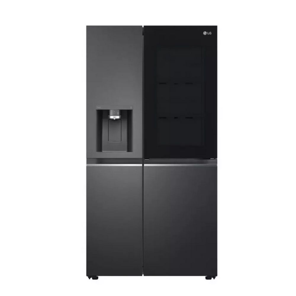 LG Two Door Side-by-Side Refrigerator, 26.7 ft.cu, 756 Ltr, InstaView,Linear, Hygiene Fresh, Silver - LS32HVDMLV