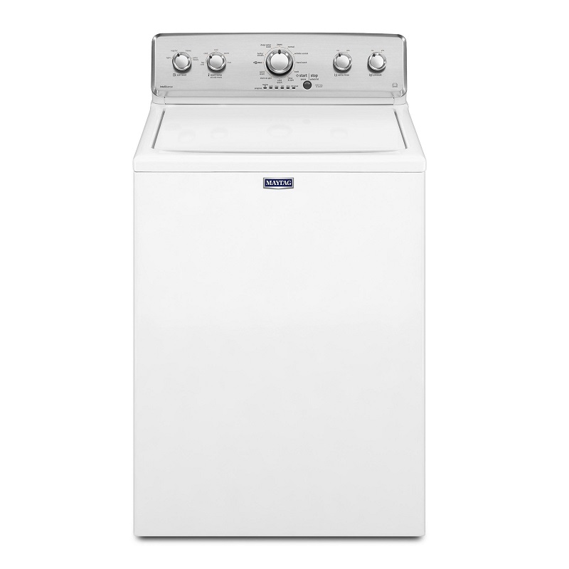 MAYTAG Top Loading Washing Machine 12 Kg,12 Programs, 770 Cycles, White Stainless Steel Drum, USA Industry - 4KMVWC440JW
