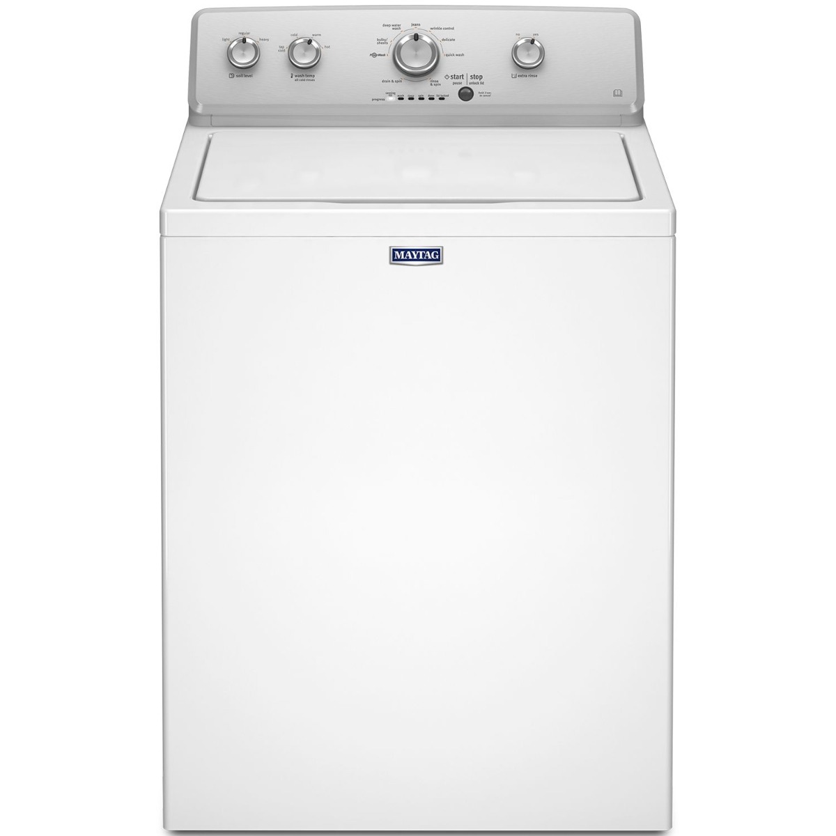Maytag Automatic Top Load Washing Machine12 Kg Capacity, 10 Programs, 770 RPM, Stainless Steel Drum, White, USA - 4KMVWC430JW