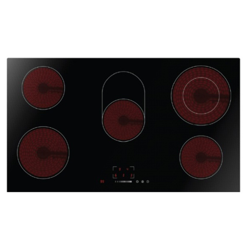 Midea Built In Electric Ceramic Hob 90 cm, 9 Temperature levels, Safety lock, touch control, Black - MCHV848
