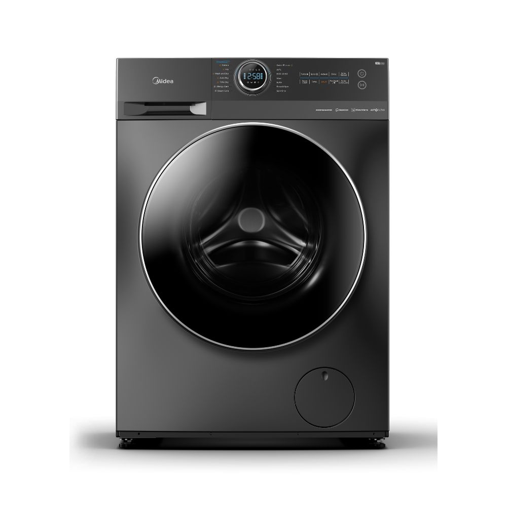 Midea Front Automatic Washing Machine, 100% dry, 12 kg, steel, MF200D120WTSA
