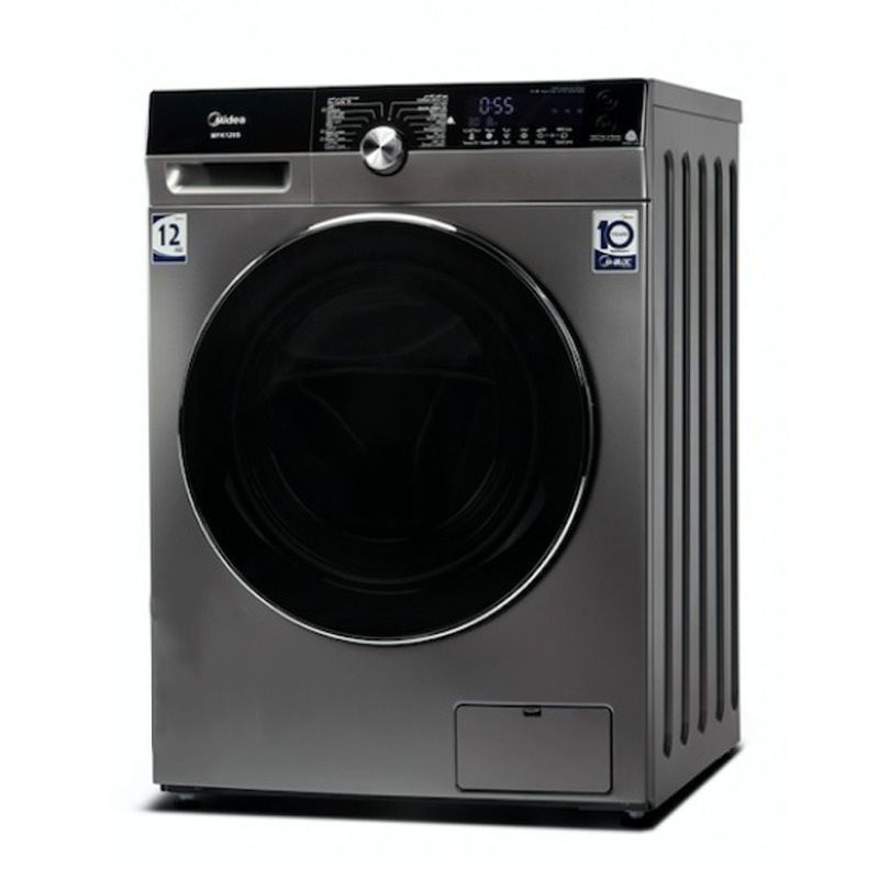 MIDEA Automatic Washing Machine Front Load, 12 kg, 8 kg Drying 100%, 16 Program, Chinese Industry, Steel - MFK1280WDS 