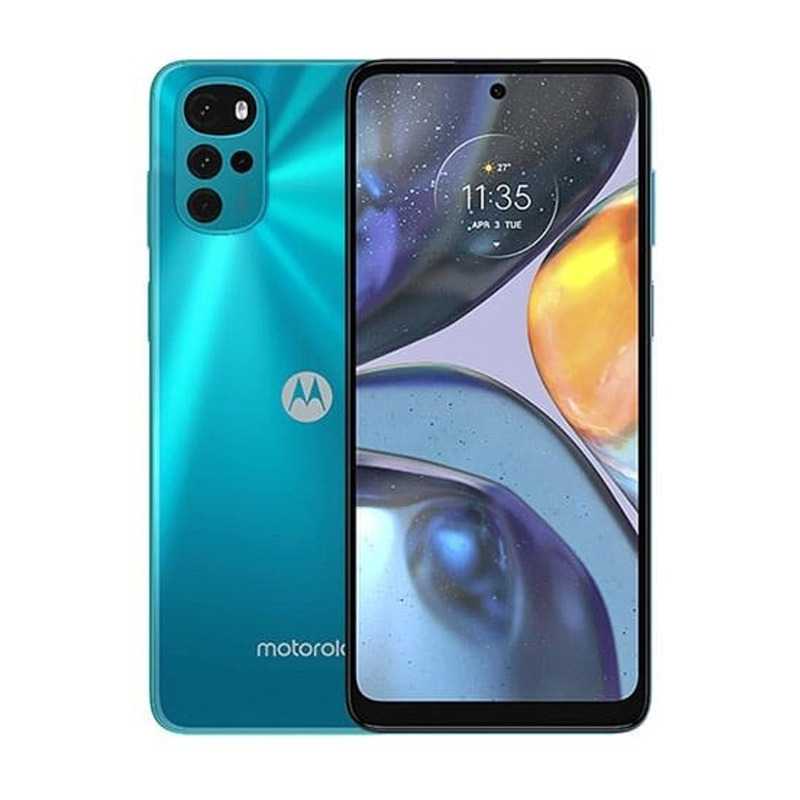 Motorola Moto G22 Dual Sim, 128 GB, 4GB RAM, 4G LTE - Iceberg Blue