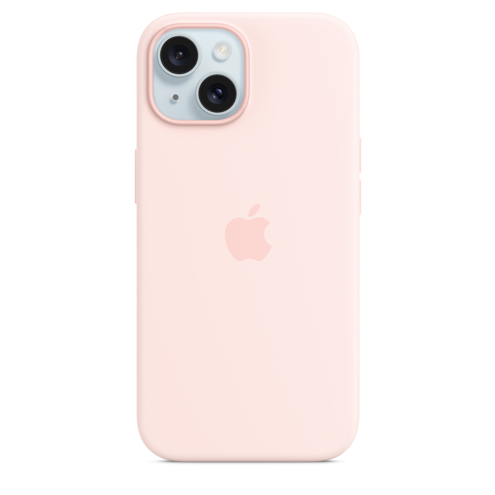 Apple iPhone 15 Silicone Case with MagSafe , Light Pink,MT0U3ZM/A