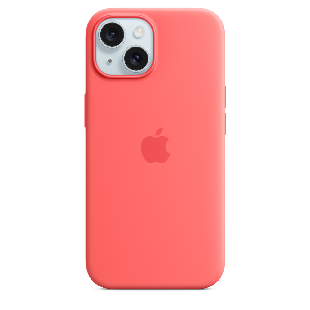 Apple iPhone 15 Silicone Case with MagSafe , Guava,MT0V3ZM/A