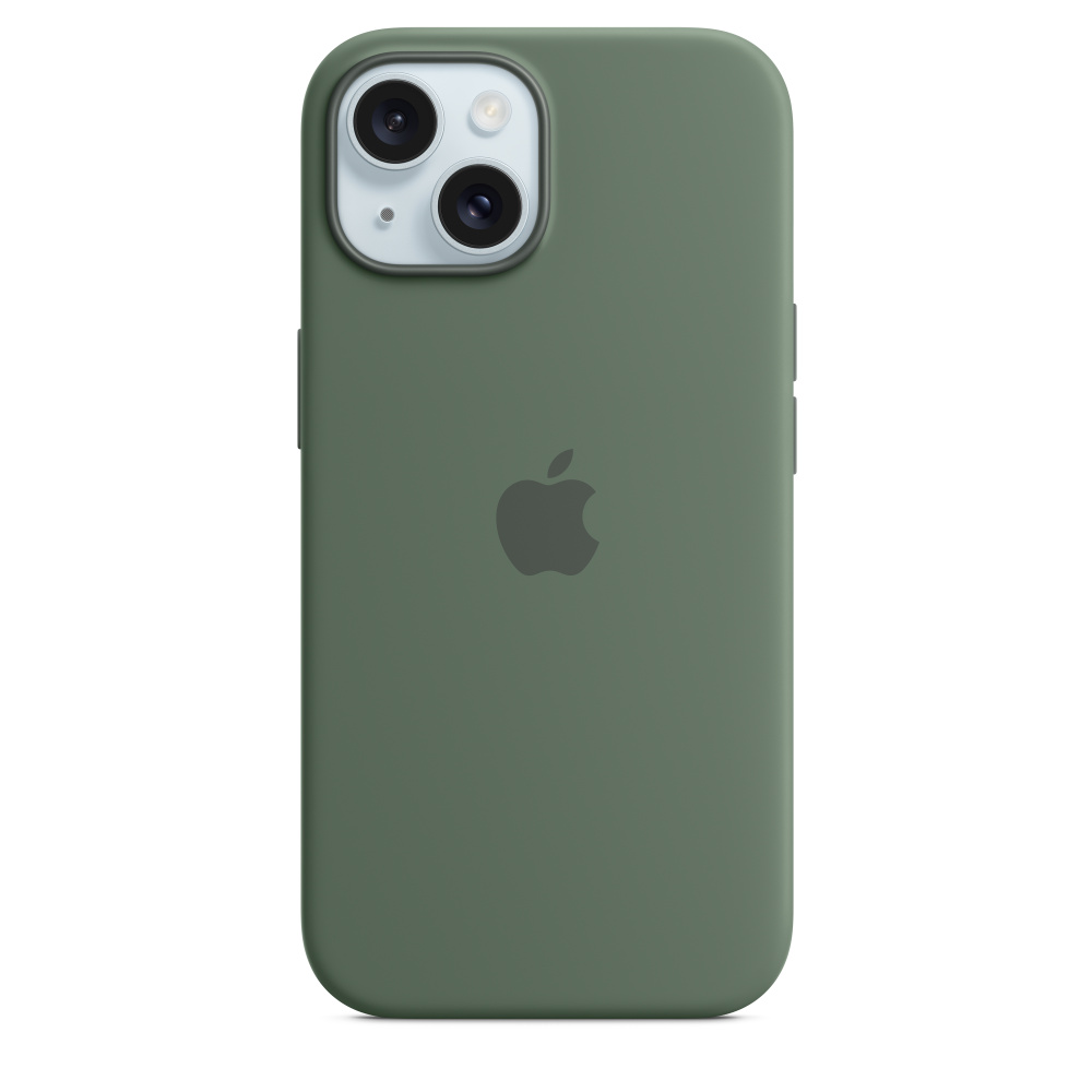 ابل غطاء سيليكون ايفون 15 مع ماج سيف ,اخضر غامق,MT0X3ZM/A