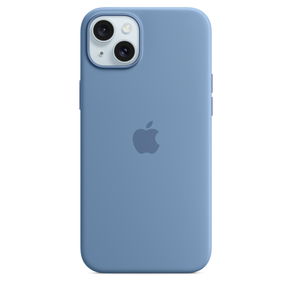 Apple iPhone 15 Plus Silicone Case with MagSafe , Winter Blue,MT193ZM/A