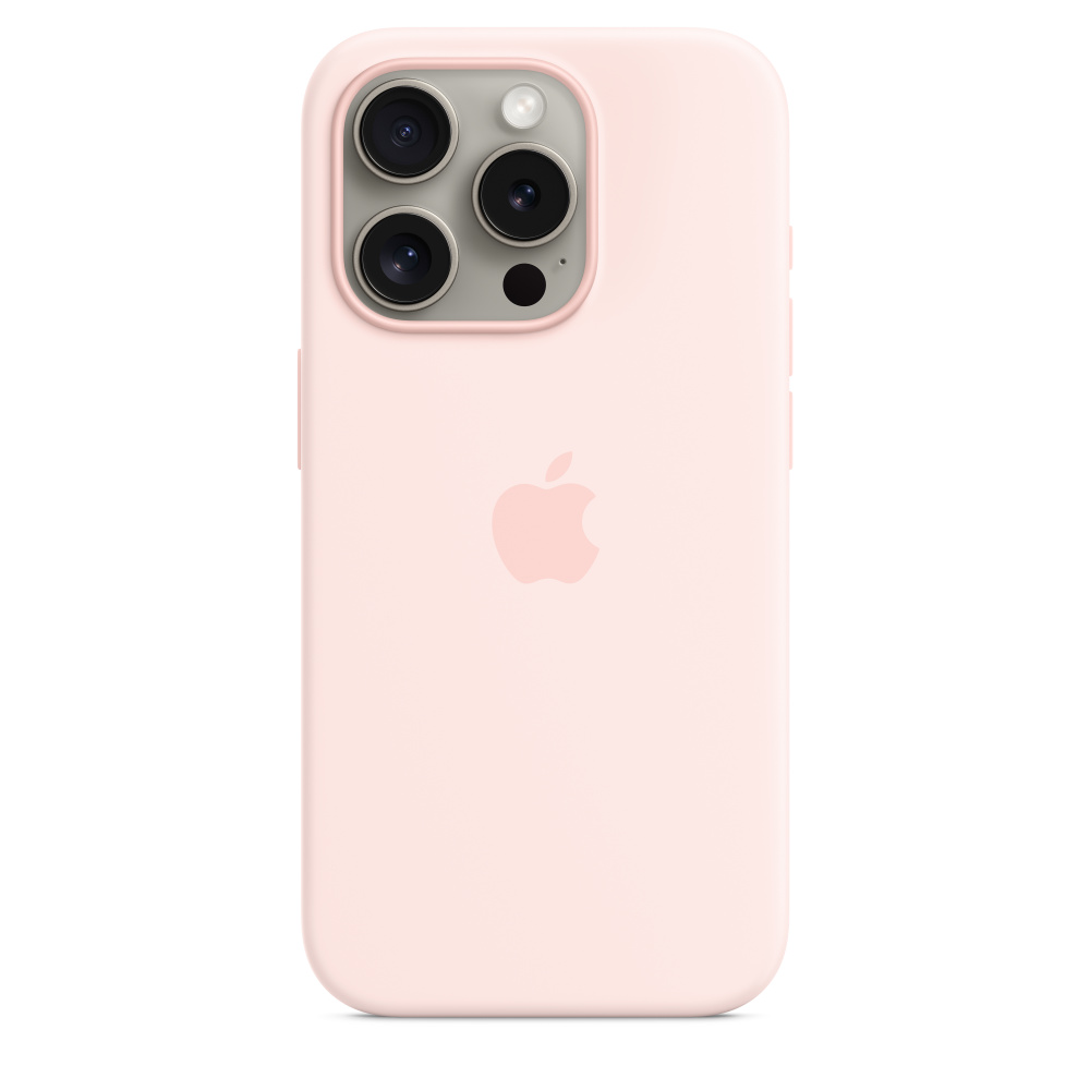 Apple iPhone 15 Pro Silicone Case with MagSafe , Light Pink,MT1F3ZM/A