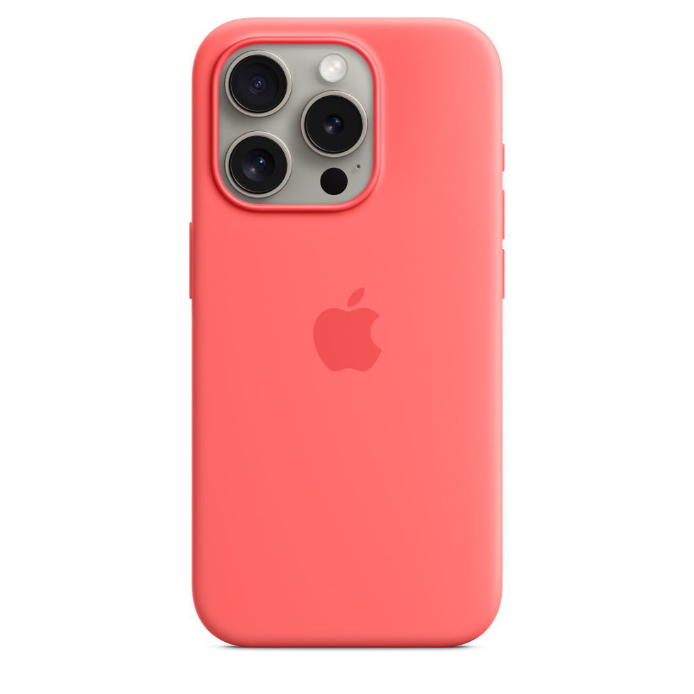 Apple iPhone 15 Pro Silicone Case with MagSafe , Guava,MT1G3ZM/A
