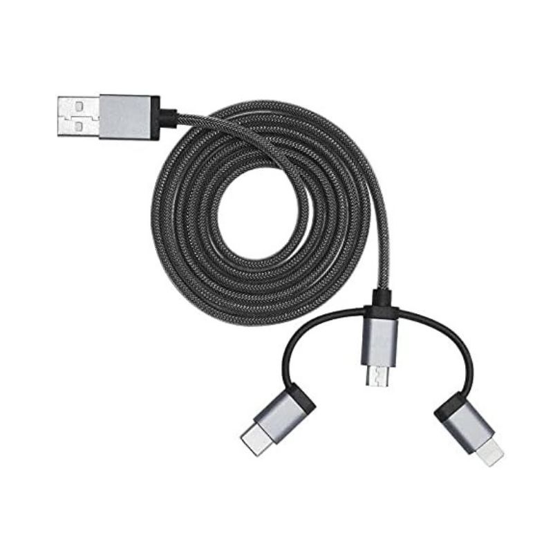 Lavvento Charger Cable 3 IN 1,1M , Silver ,MX-41-3